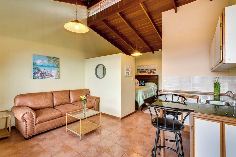 Cabina sitting area/kitchenette
