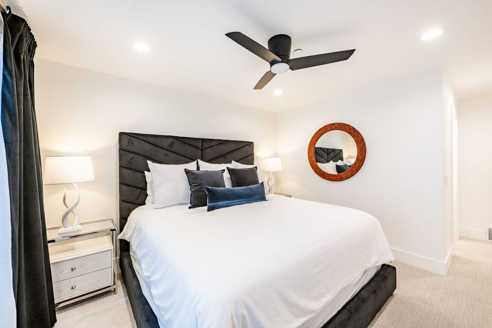 Master suite 3 with king sized Heavenly bed and luxury bedding on 2nd floor