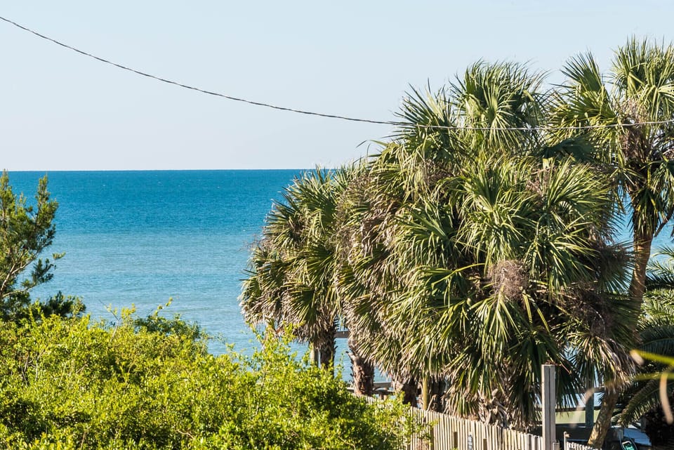 Southern view of Gulf  from main living area deck.