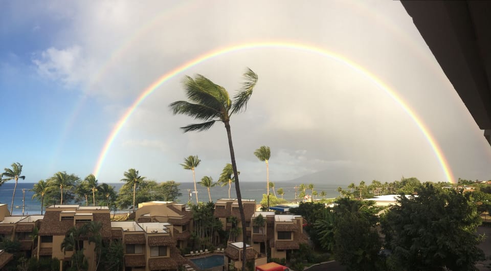 This amazing photo was taken in January from the Lanai of the Condo