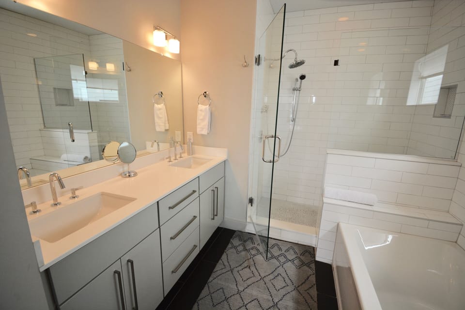 separate sinks for extra room and access