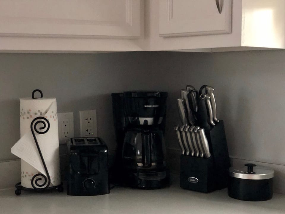 Kitchen is fully stocked with basic appliances & tools to make your stay homey