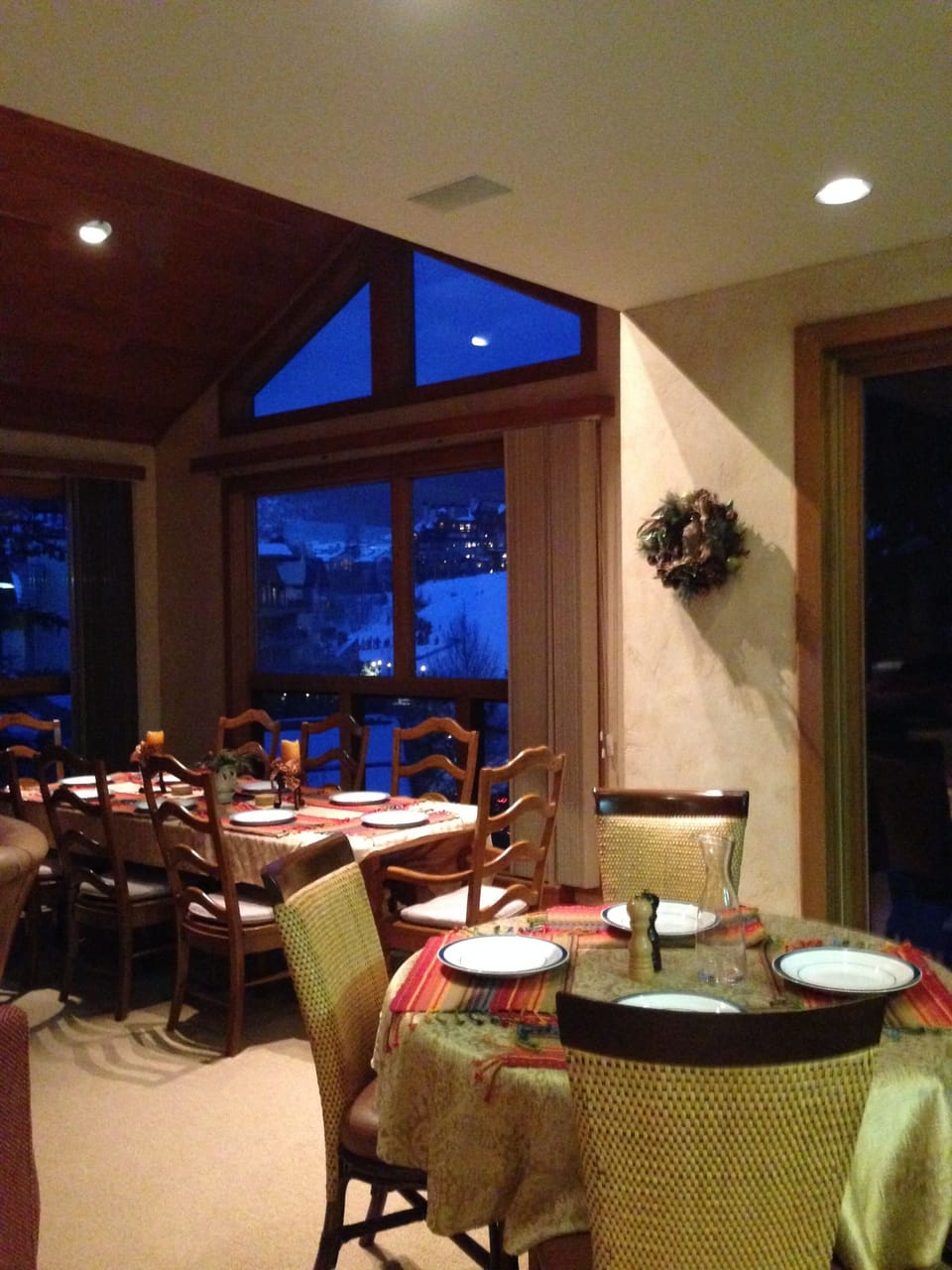 Dinning options overlooking the mountain's Centennial lift