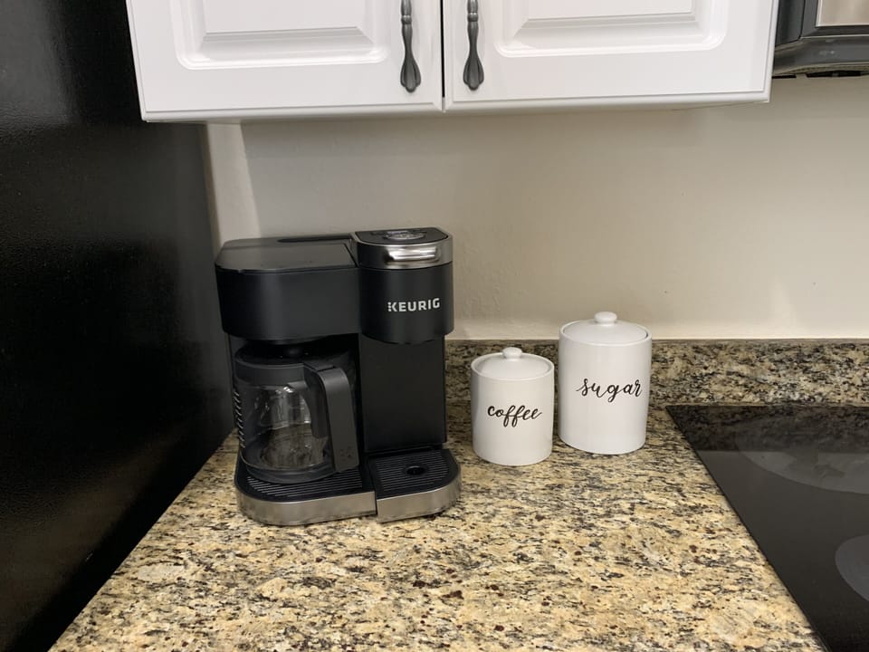 Traditional coffee pot as well as Keurig