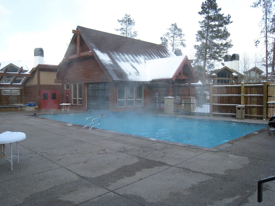 Heated pool with indoor / outdoor access
