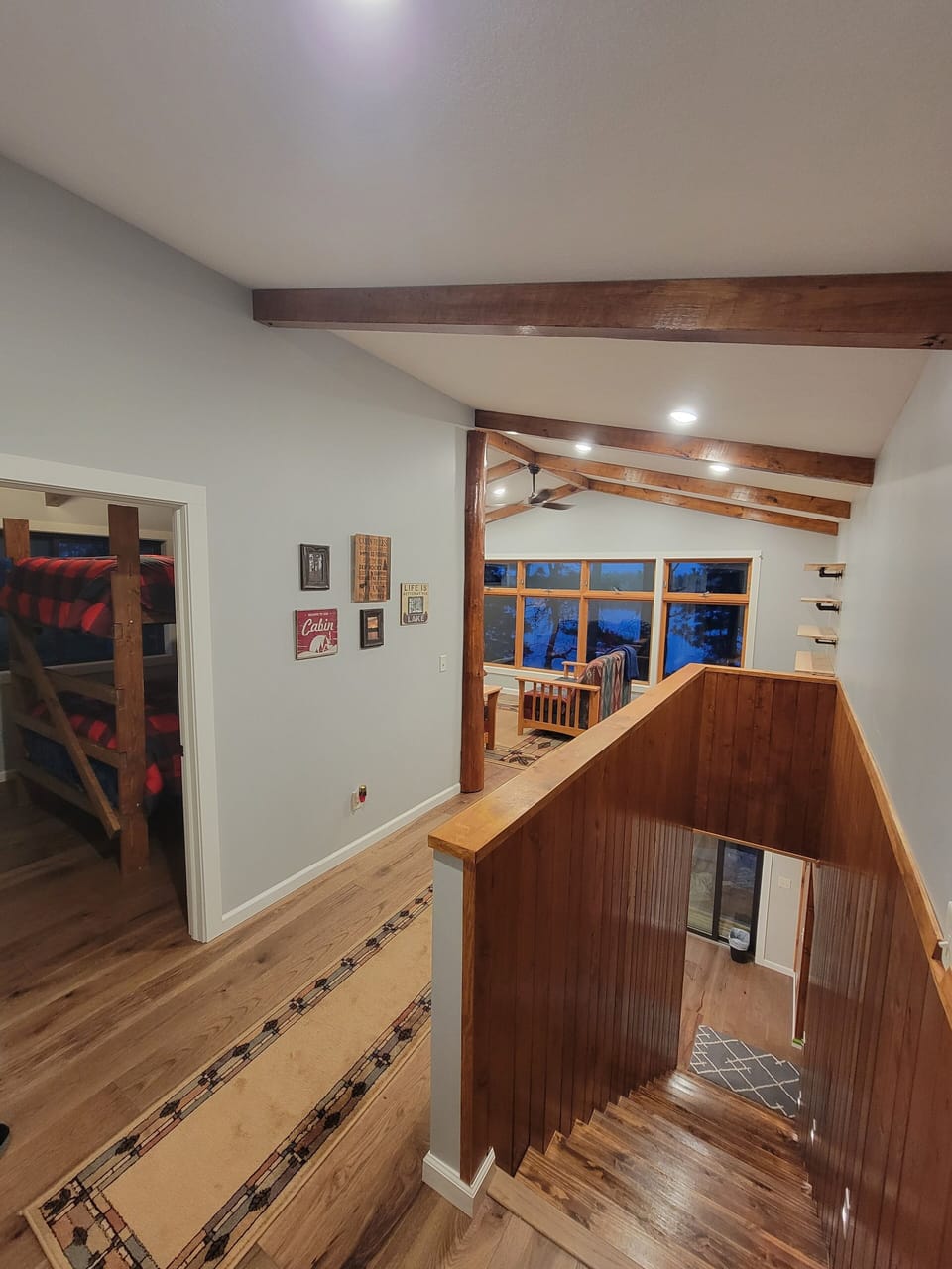 New upstairs family room with Lakeview, spring 2024.  