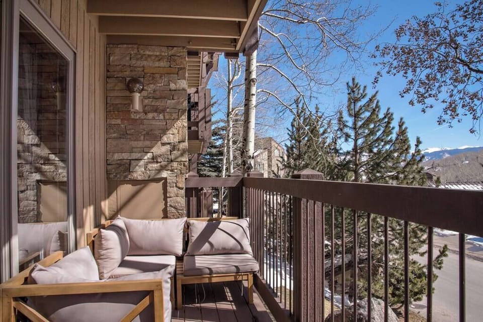 Breathe in the crisp mountain air from your private outdoor space.