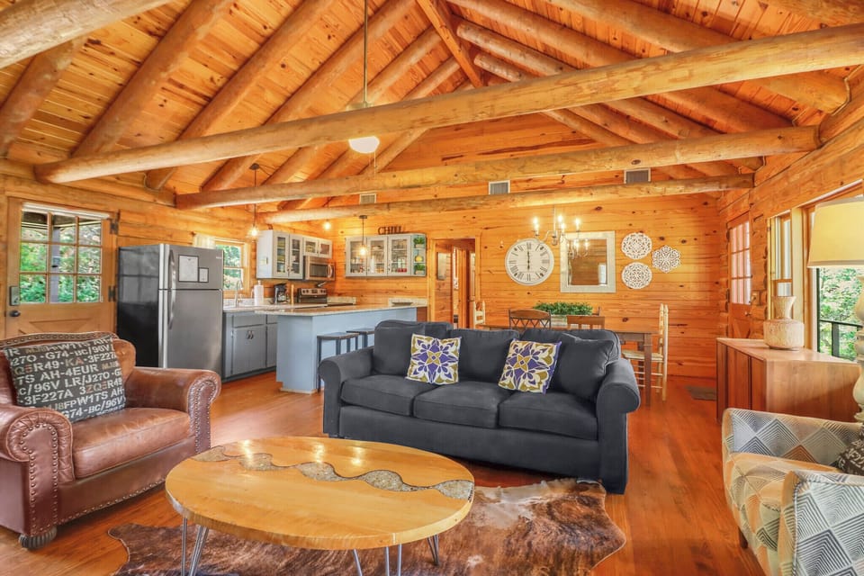 Sink into plush seating while natural light pours through windows framing peaceful views.