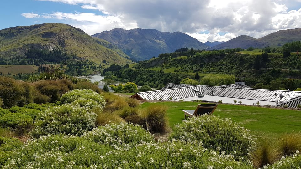 Enjoy spectacular views from the highest of the 3 lawn terraces