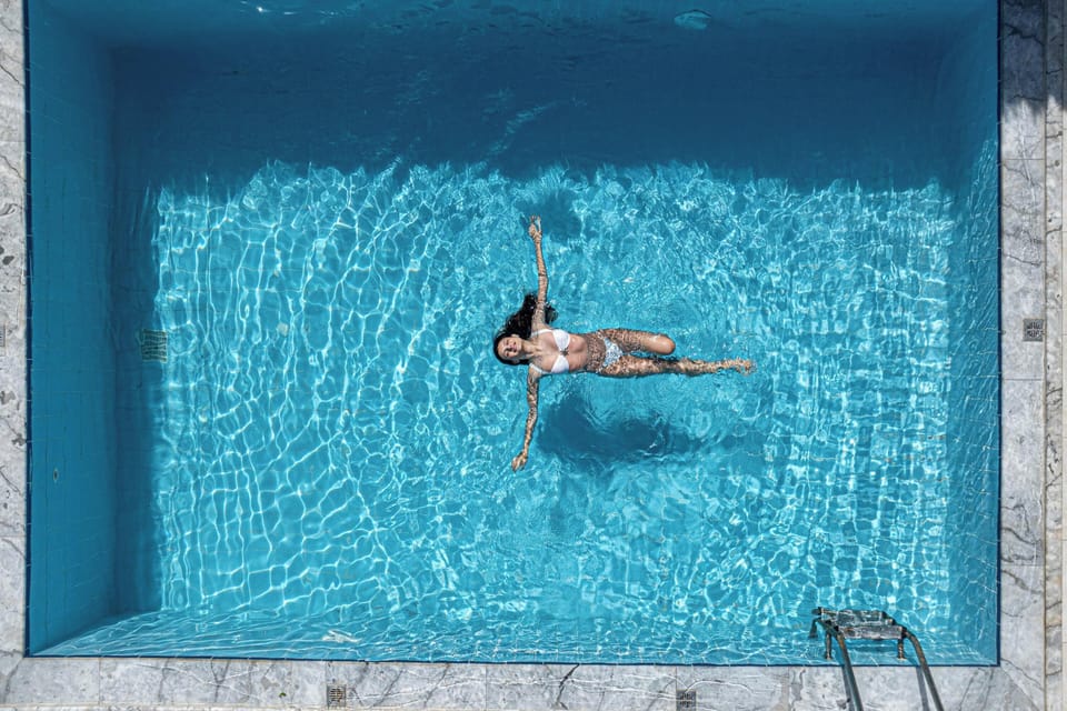 Dive into relaxation with your private heated pool.