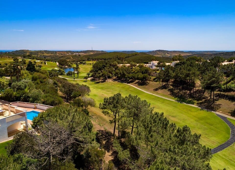 Ariel view of golf course