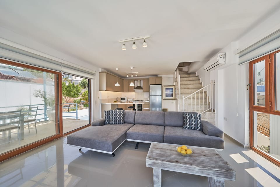 Lush contemporary living area