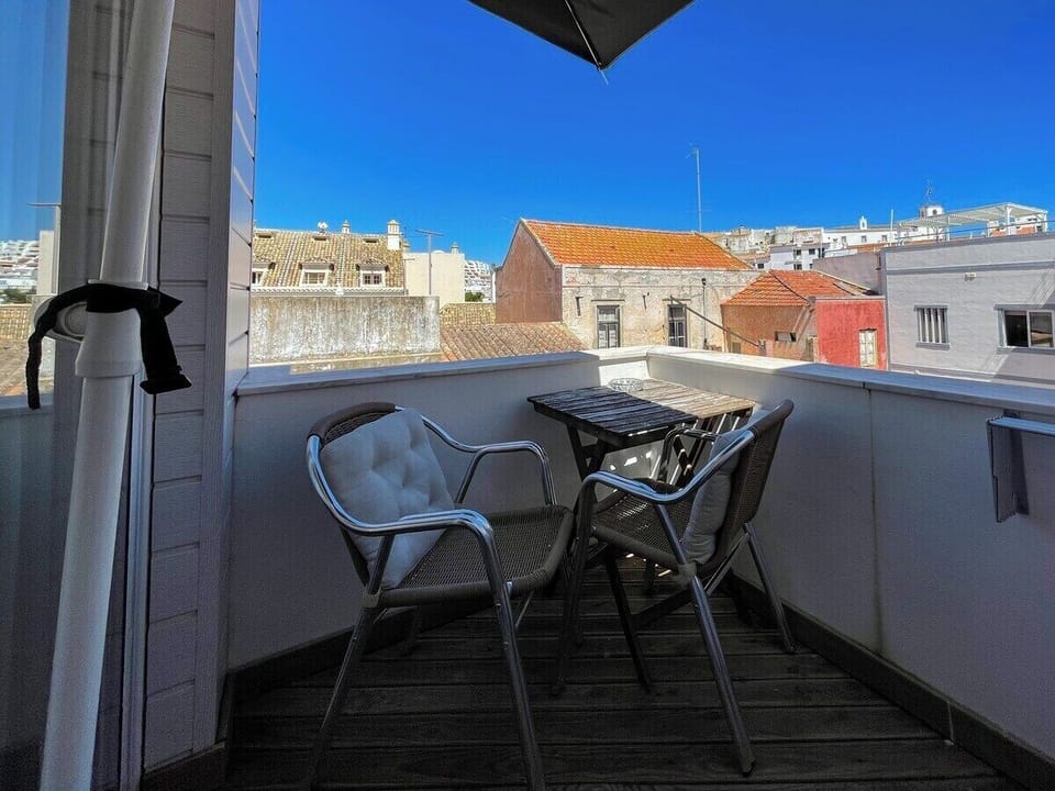 Studio balcony with coffee table