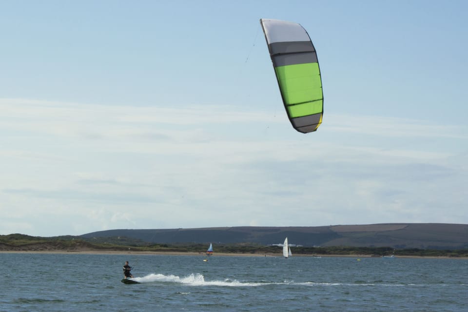 Kite surfing at Westward Ho!