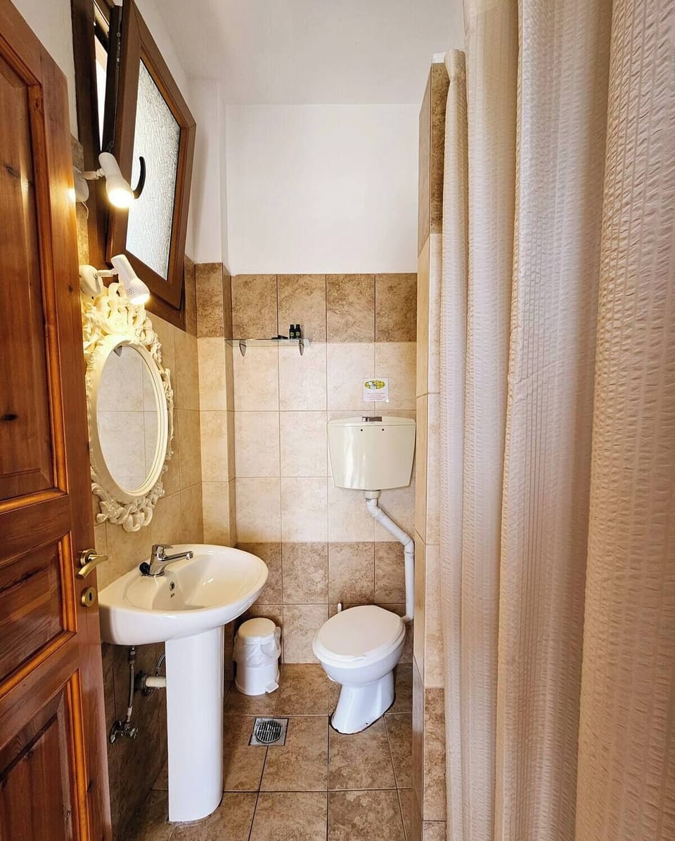 Basic Room, 1 Queen Bed, Non Smoking, Mountain View | Bathroom | Hair dryer, towels, soap, shampoo