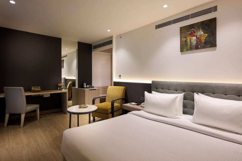 Deluxe Double Room | Premium bedding, desk, laptop workspace, soundproofing