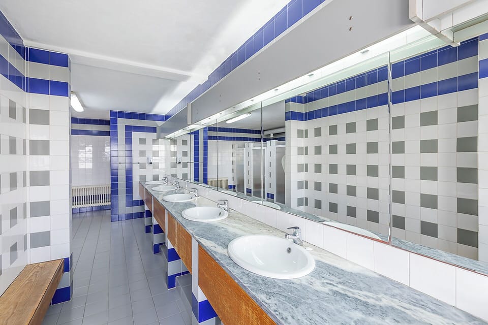 Shared Dormitory, Men only, Shared Bathroom (1 bed in 4 Bed Dorm) | Bathroom | Shower, towels