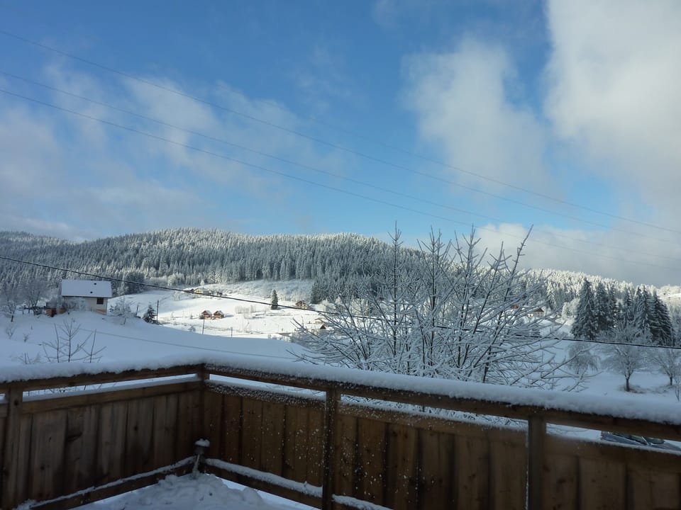 View from the terrace in winter