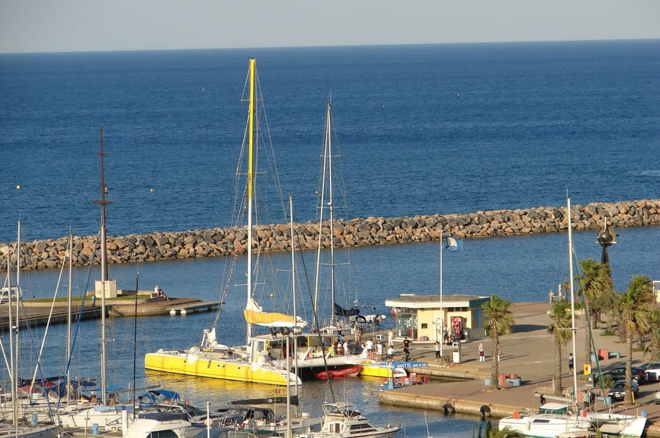 Zoomed to the beach from the terrace