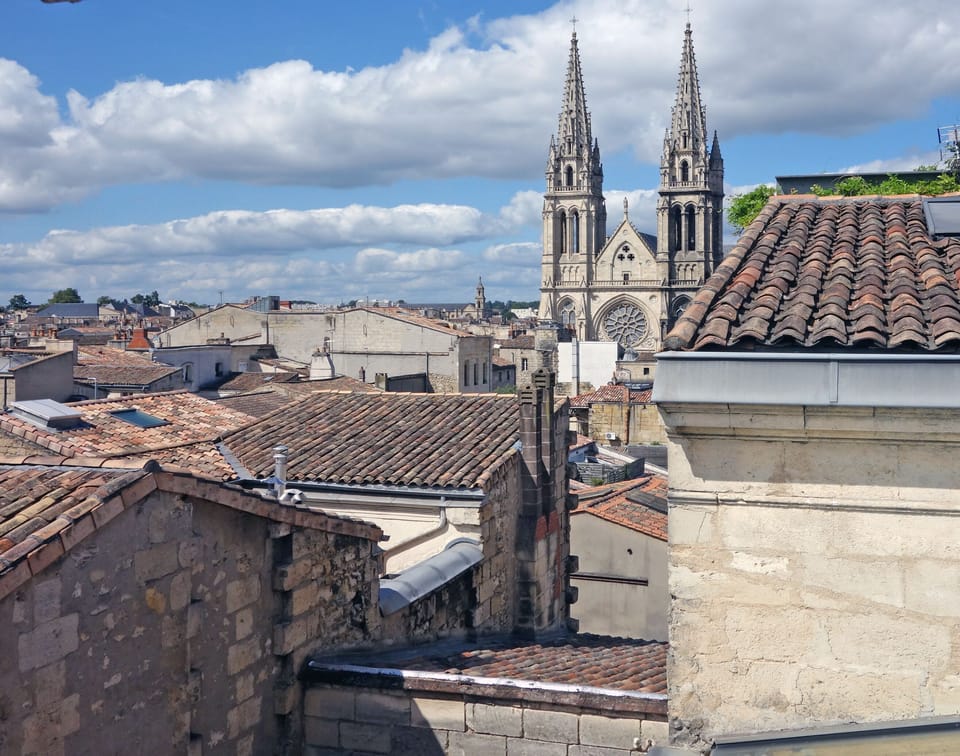 View from the double room on the church Saint Louis des Chartrons