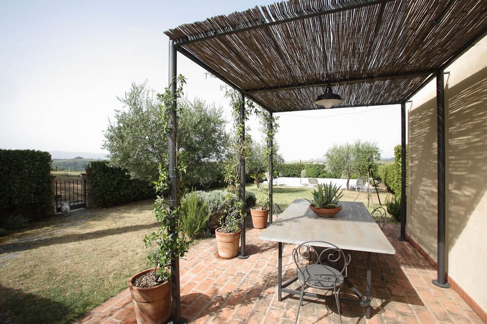 The private garden with pool and patio