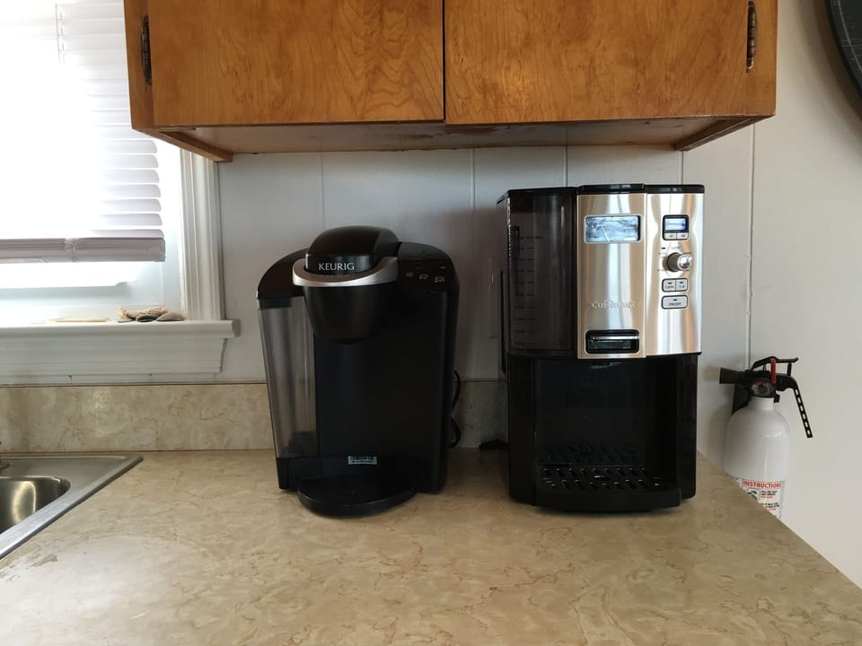 Regular and Keurig coffee makers