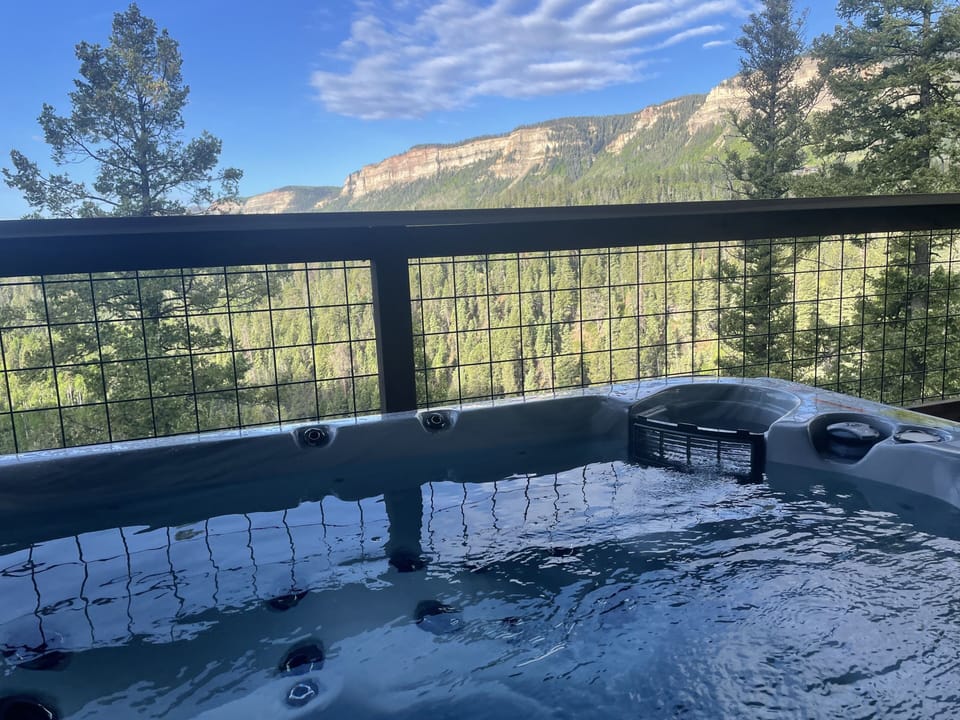 Gorgeous views from the hot tub. 