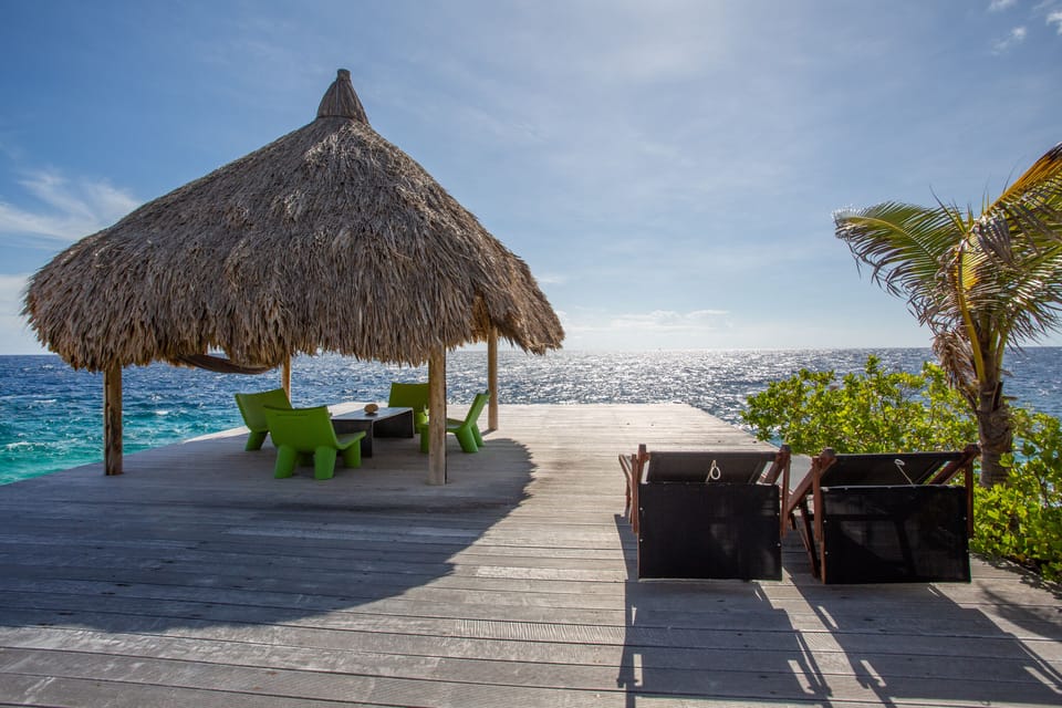 Curacao Vacation rental with Dock with lounge hovering over the sea