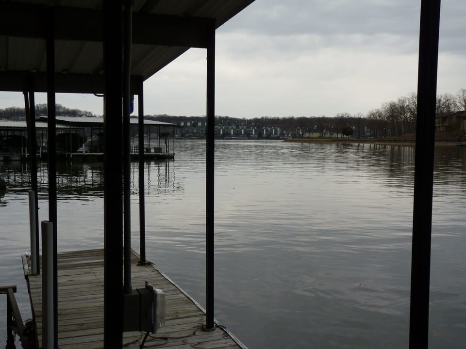 Off the dock looking at the main channel