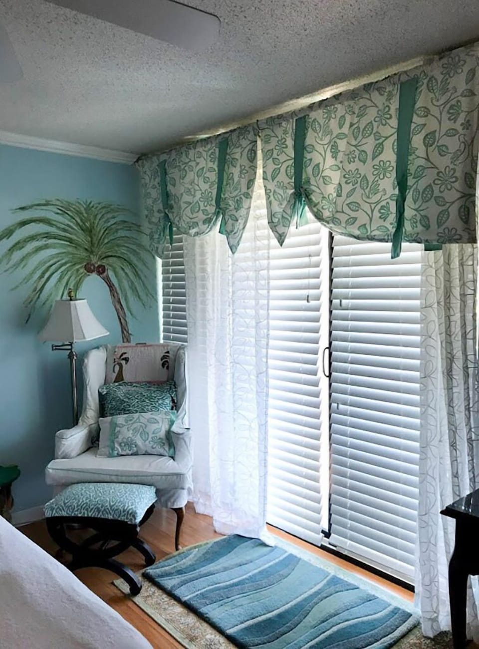 Master bedroom sliders with access to balcony and gorgeous lagoon views