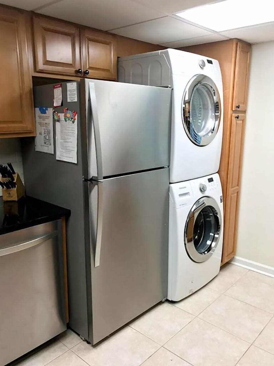 Stackable washer and dryer