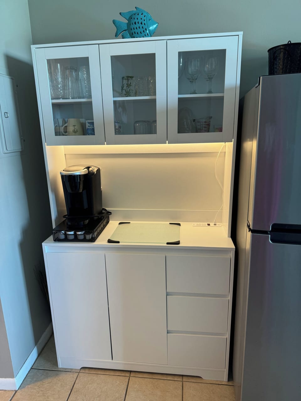 Lighted coffee station