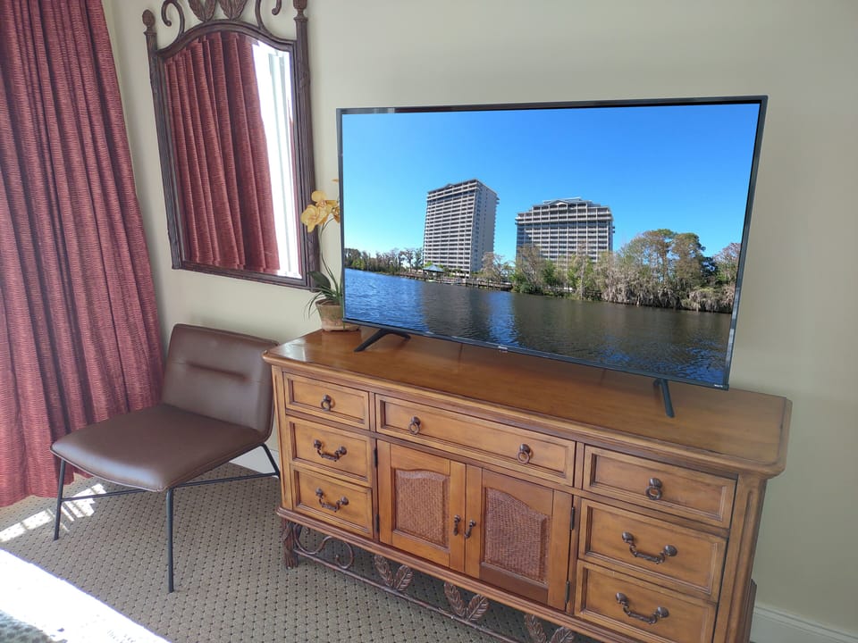 New 55 inch Roku smart tv in main bedroom