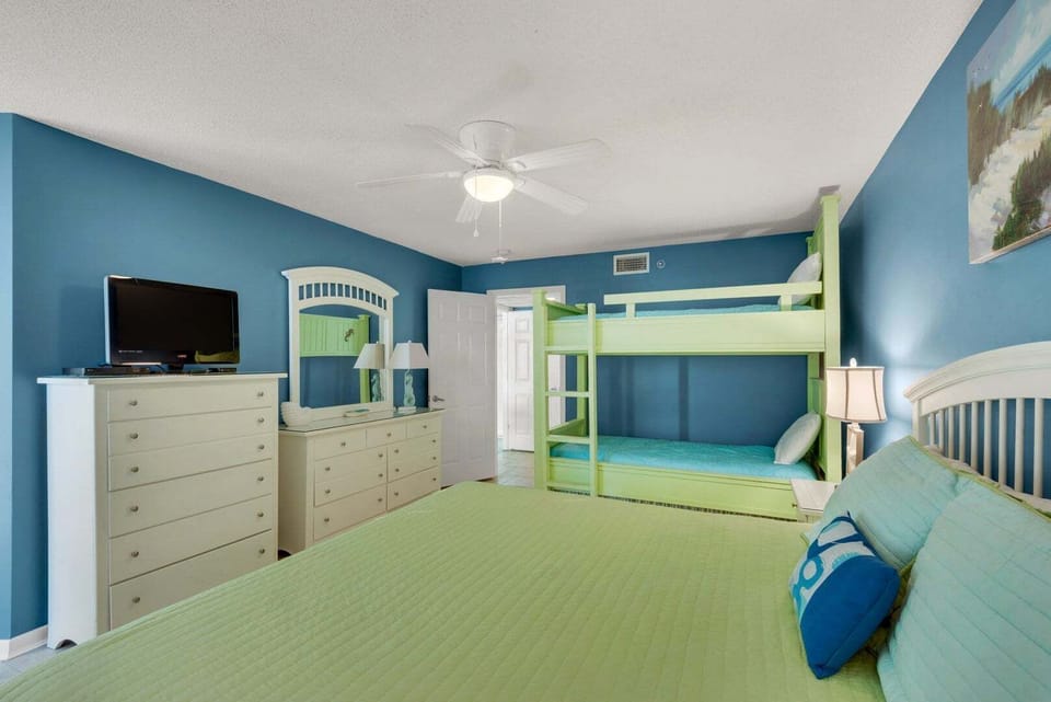 Guest bedroom with flat screen TV