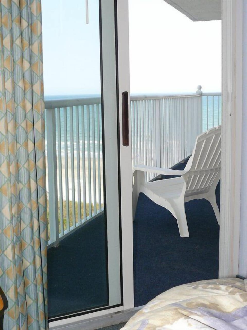 From the master bedroom, looking out the sliding glass doors