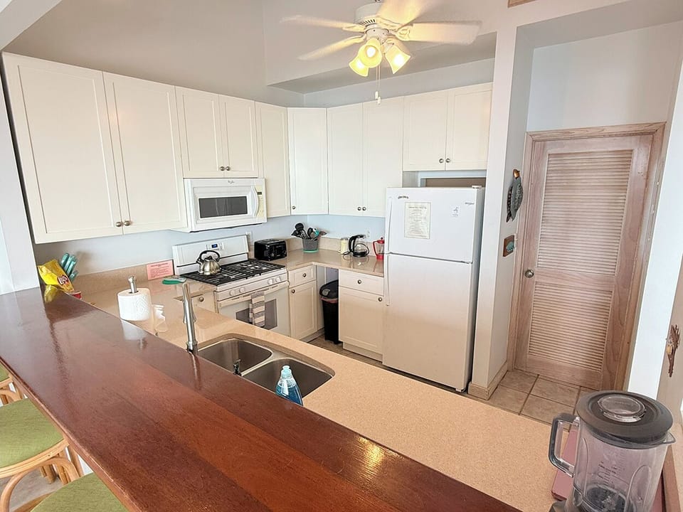 Your kitchen bar area is a perfect spot to have morning coffee and plan your day