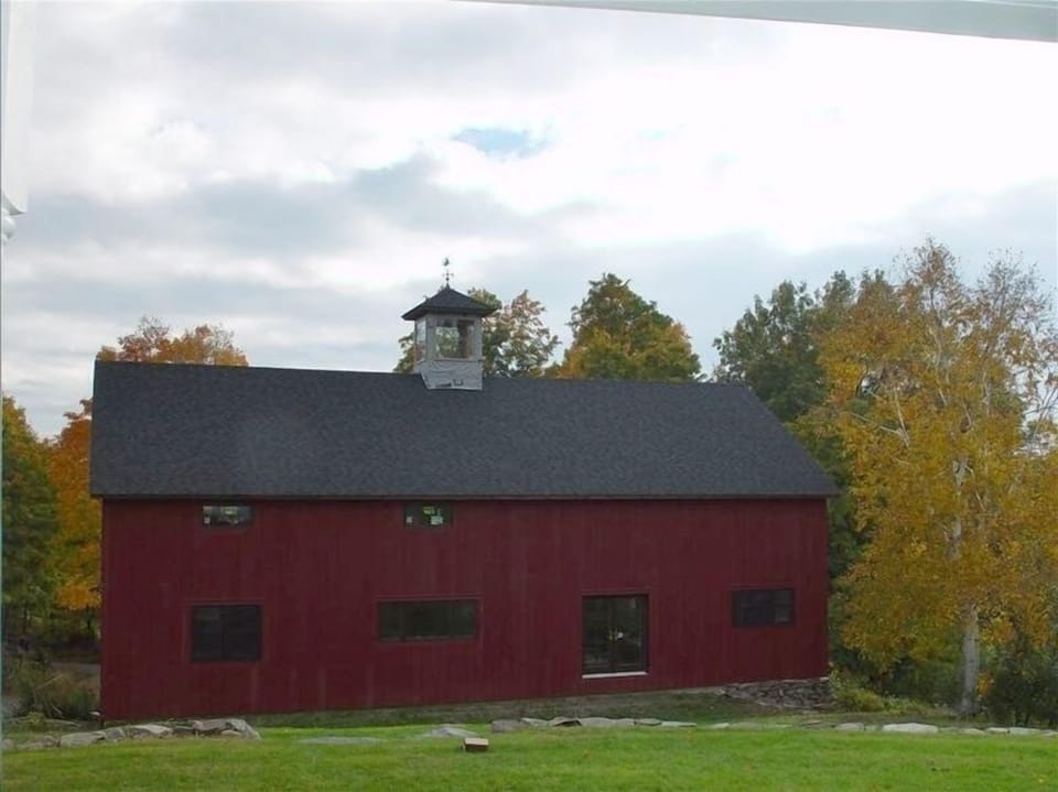 View of Barn from our porch steps.