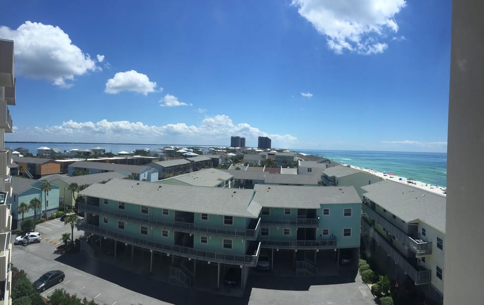 View from single queen room
