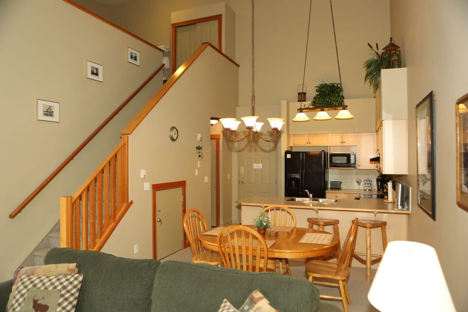 Kitchen and loft