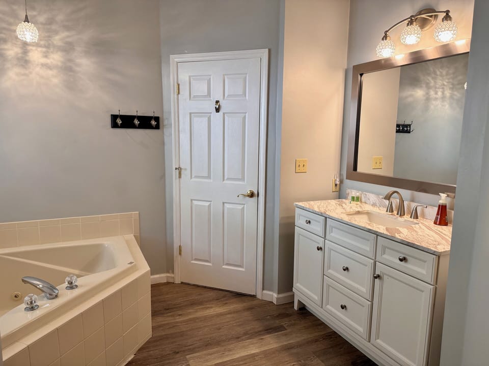 Bathroom in Master Bedroom on the Main level of the house.