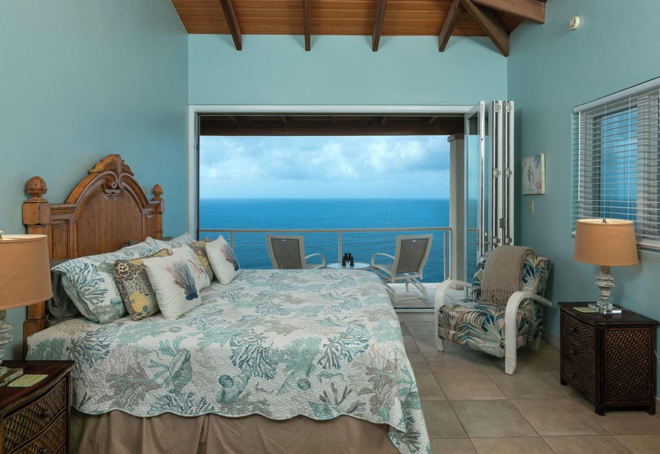 King bedroom #1 with balcony and en suite bath