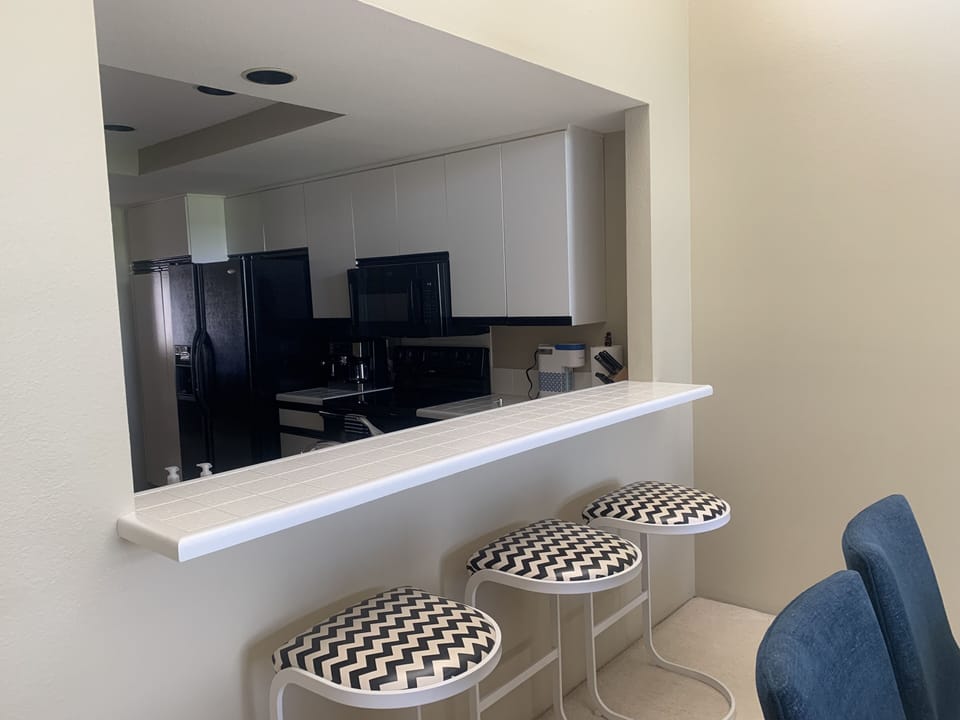 Updated counter bar stool area