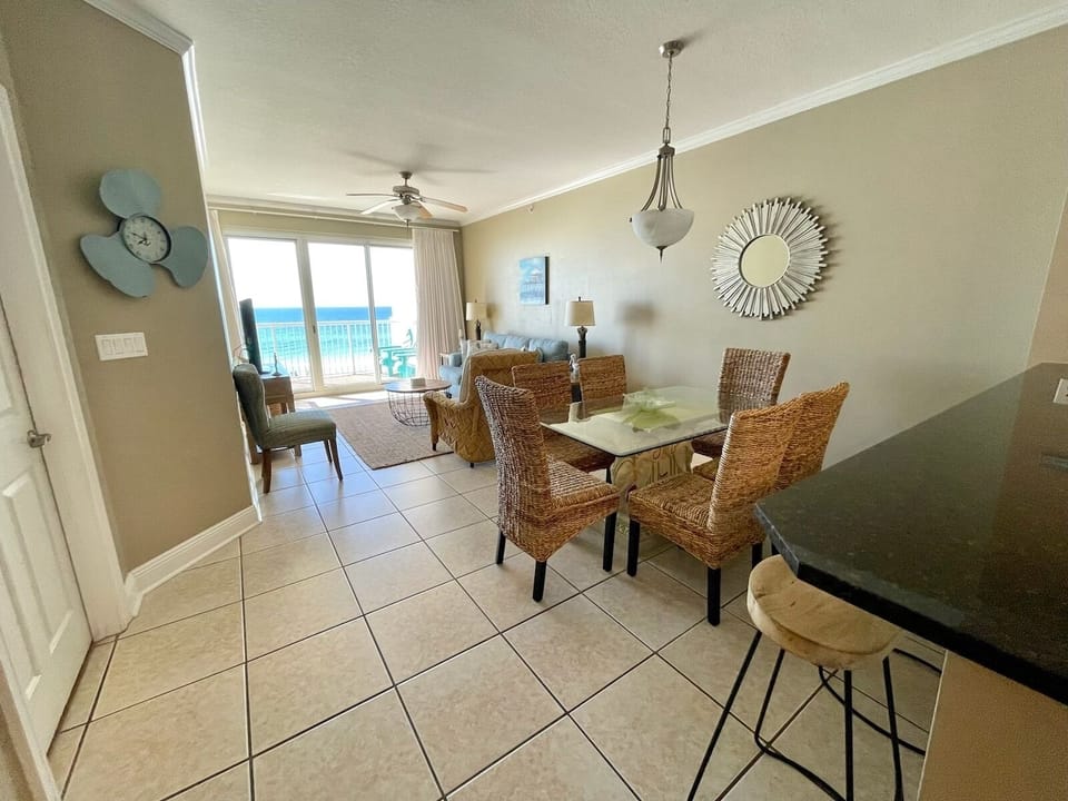 Beautiful living/dining area to watch TV, play games, or just enjoy the view!
