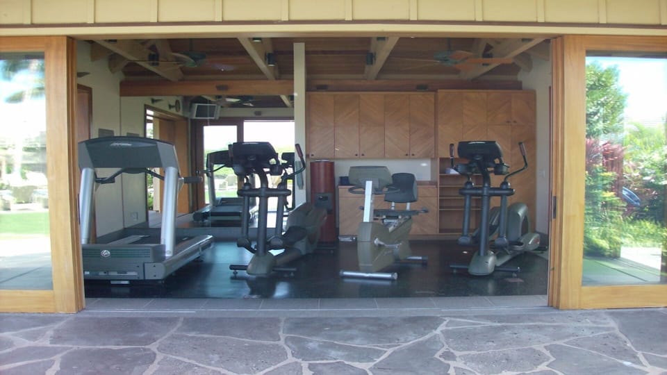 Fitness center located in beach club