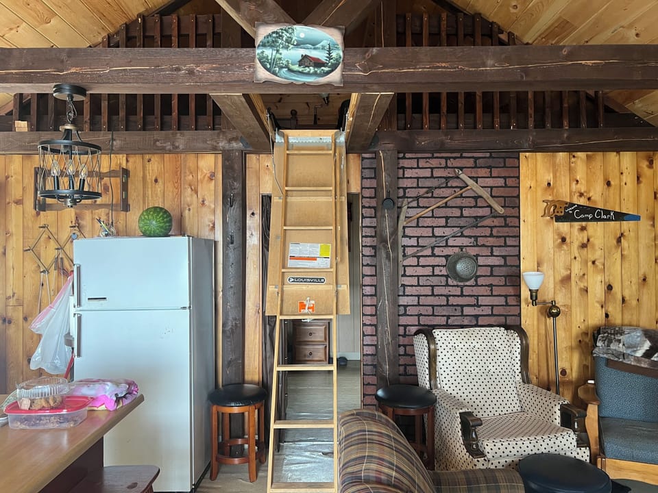 View of stairs to loft
