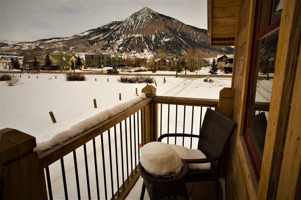 Our deck with views to die for! Mt. CB right there!