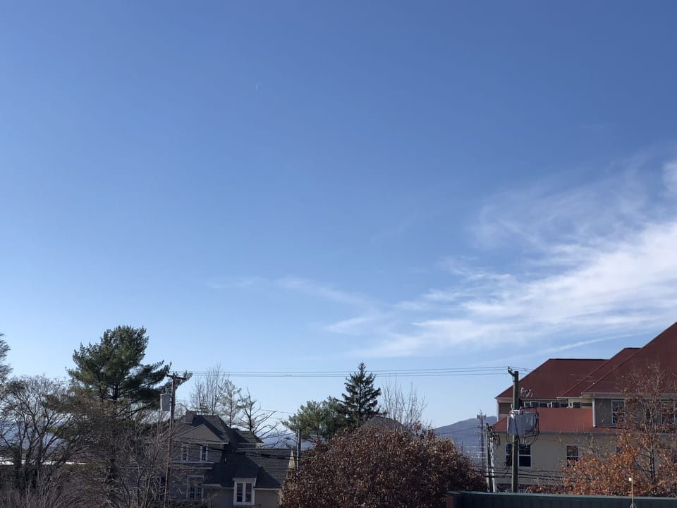 Looking west towards Mount Pisgah from your balcony