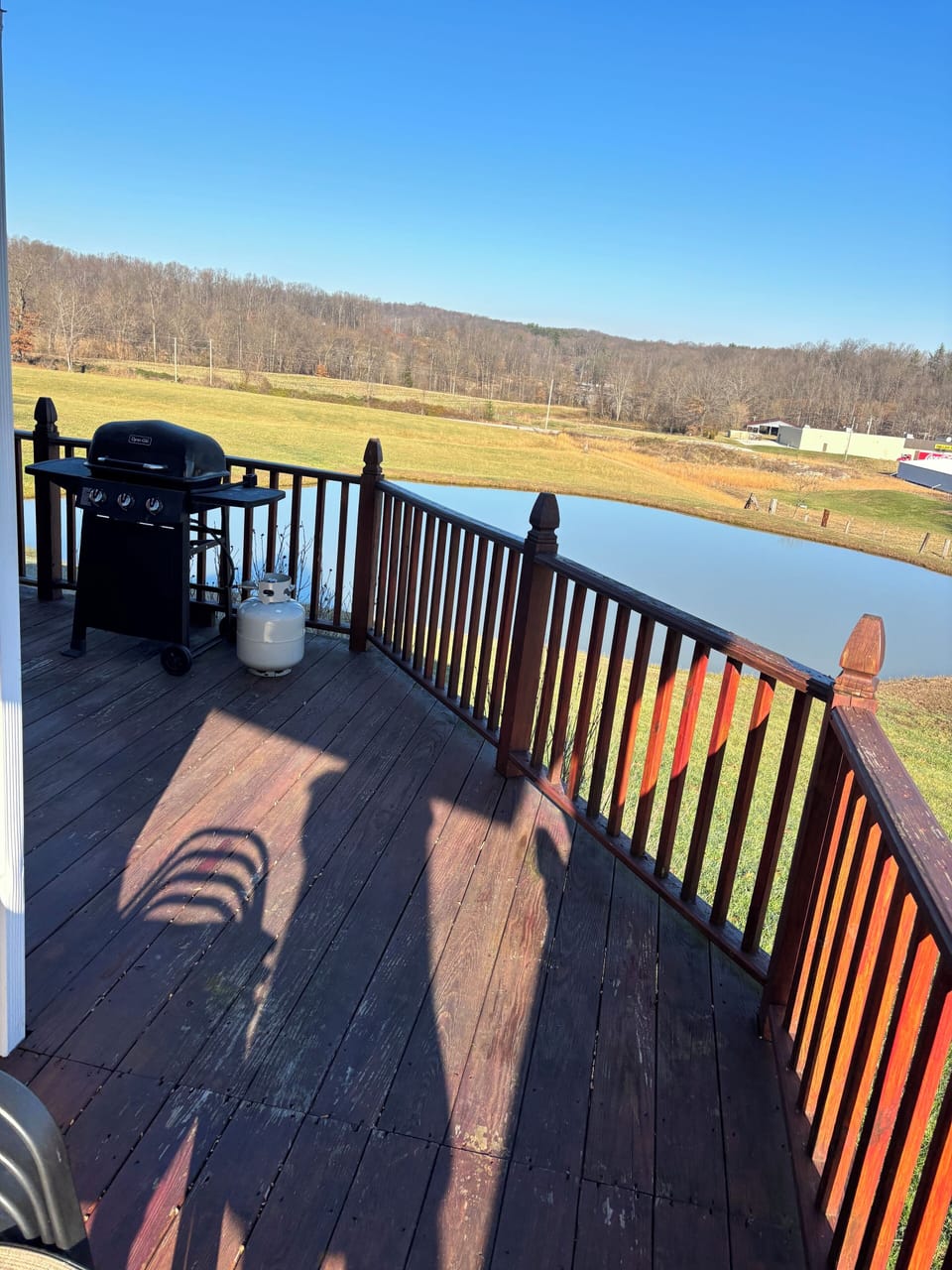 Grill area on the deck