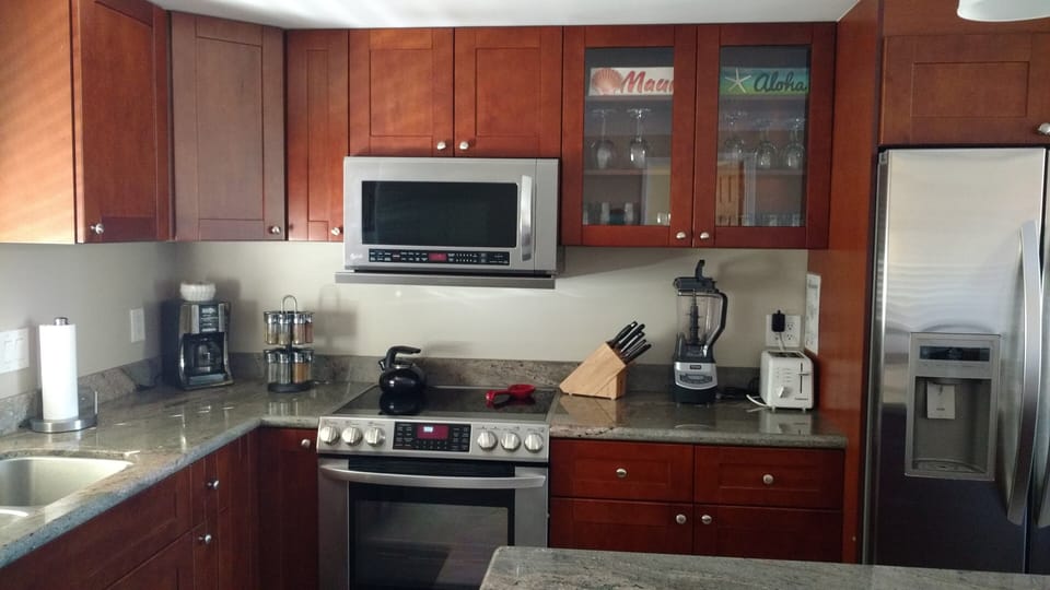 Fully stocked kitchen