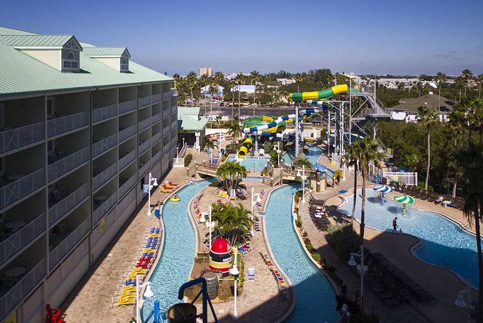View of the water park right outside the front door